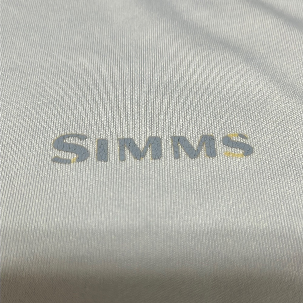 Simms Blue Rash Guard Swim Shirt UV Protection - Picture 2 of 3